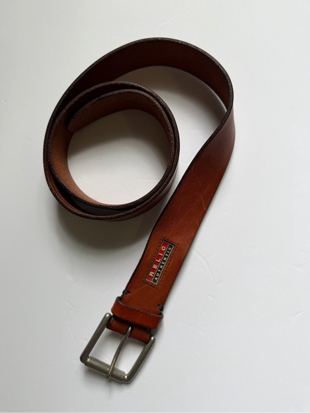 Relic Full Grain Cowhide Leather Belt Brown Size 38 1.5” Casual